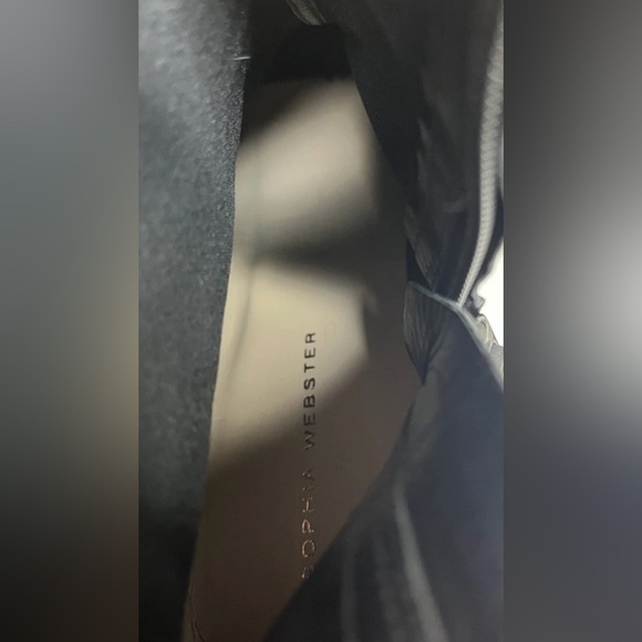 Sophia Webster Stella Black Leather Embellished Ankle Boots Womens Size 39.5/8 - Picture 16 of 16